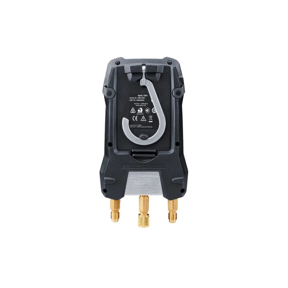 Testo 550s Smart Digital Manifold Kit with Wireless Clamp Temperature Probes