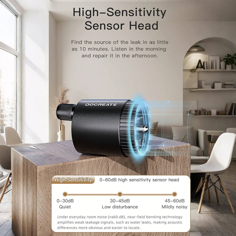 Water Leak Detector Multi-functional Sound Detector For Pipe Water Leak Suitable For Leak Detection Of Various Construction Pipe