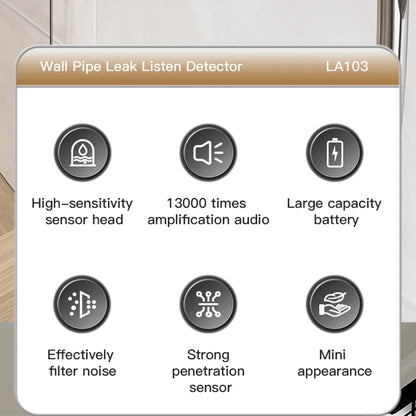 Water Leak Detector Multi-functional Sound Detector For Pipe Water Leak Suitable For Leak Detection Of Various Construction Pipe