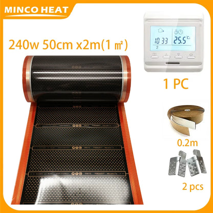 Infrared Graphene Underfloor Heating PTC Heating Film 1 ㎡ AC220V 240w/m2