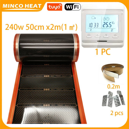 Infrared Graphene Underfloor Heating PTC Heating Film 1 ㎡ AC220V 240w/m2
