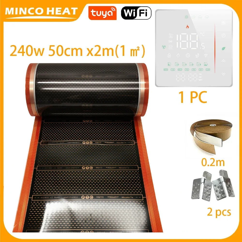 Infrared Graphene Underfloor Heating PTC Heating Film 1 ㎡ AC220V 240w/m2