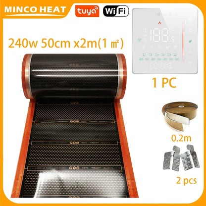Infrared Graphene Underfloor Heating PTC Heating Film 1 ㎡ AC220V 240w/m2