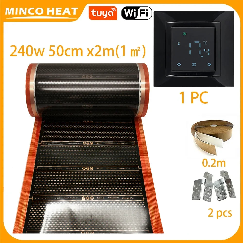 Infrared Graphene Underfloor Heating PTC Heating Film 1 ㎡ AC220V 240w/m2