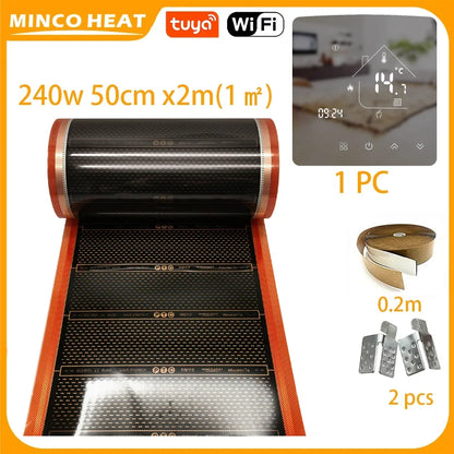 Infrared Graphene Underfloor Heating PTC Heating Film 1 ㎡ AC220V 240w/m2