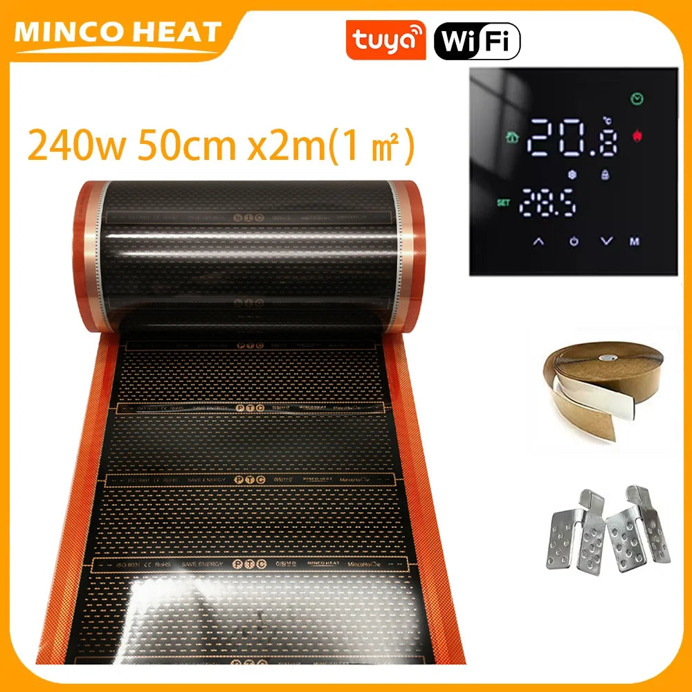 Infrared Graphene Underfloor Heating PTC Heating Film 1 ㎡ AC220V 240w/m2