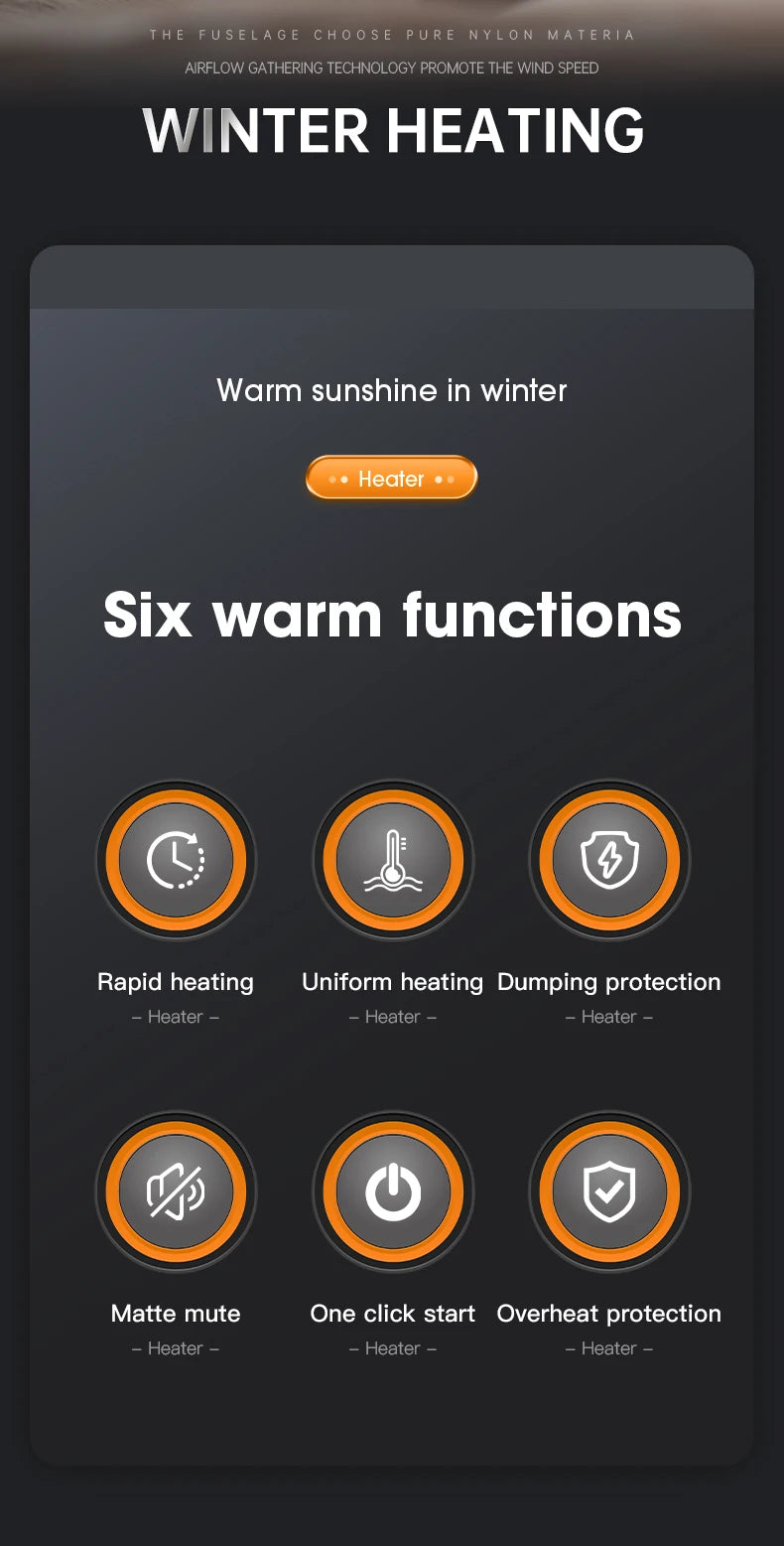 380W Portable Electric Heater,Small Desk Fast Heating Fans,Convenient Room Heater,Winter Heating Home Appliance