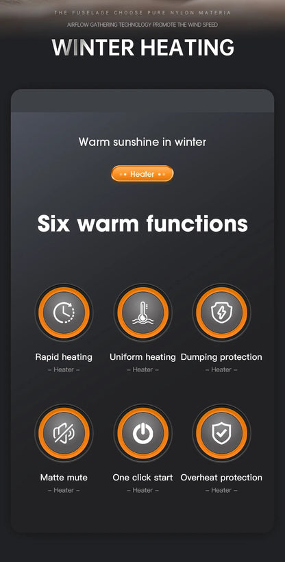 380W Portable Electric Heater,Small Desk Fast Heating Fans,Convenient Room Heater,Winter Heating Home Appliance