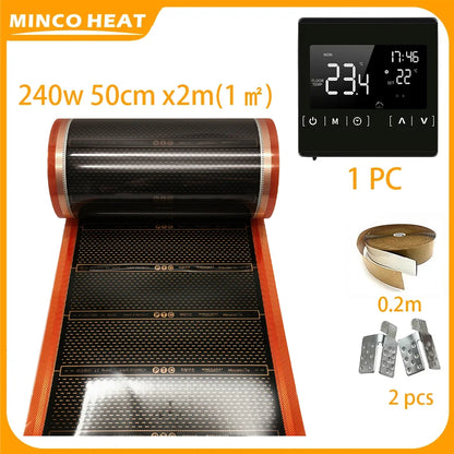 Infrared Graphene Underfloor Heating PTC Heating Film 1 ㎡ AC220V 240w/m2