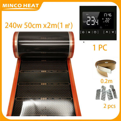Infrared Graphene Underfloor Heating PTC Heating Film 1 ㎡ AC220V 240w/m2