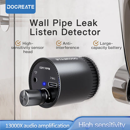 Water Leak Detector Multi-functional Sound Detector For Pipe Water Leak Suitable For Leak Detection Of Various Construction Pipe