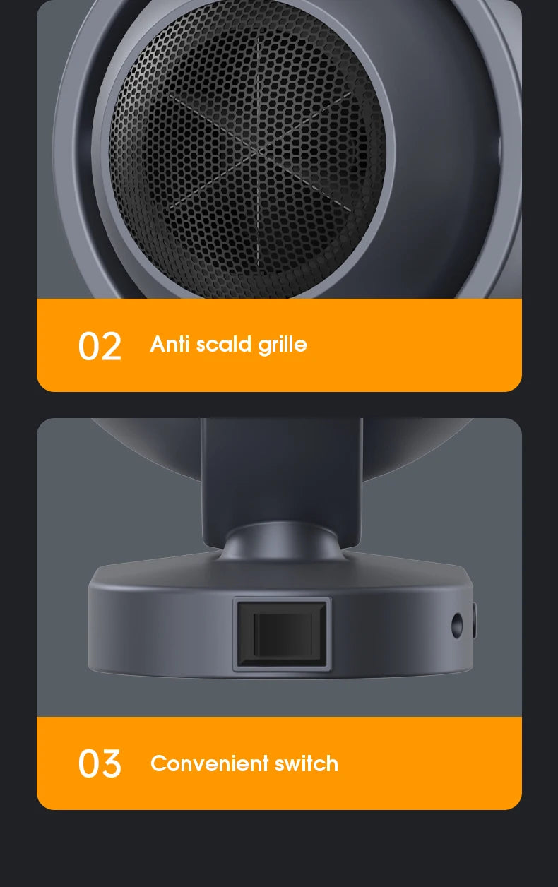 380W Portable Electric Heater,Small Desk Fast Heating Fans,Convenient Room Heater,Winter Heating Home Appliance