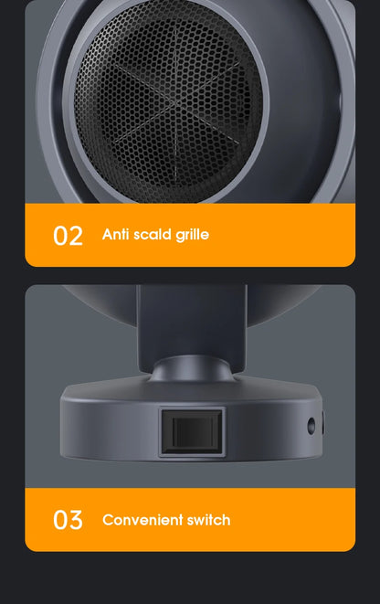 380W Portable Electric Heater,Small Desk Fast Heating Fans,Convenient Room Heater,Winter Heating Home Appliance