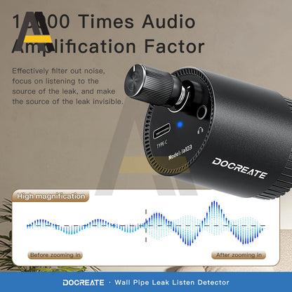 Water Leak Detector Multi-functional Sound Detector For Pipe Water Leak Suitable For Leak Detection Of Various Construction Pipe