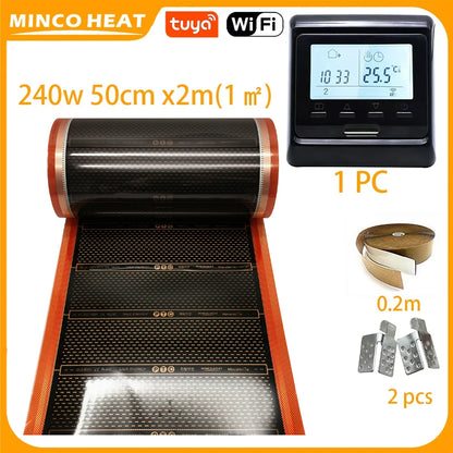 Infrared Graphene Underfloor Heating PTC Heating Film 1 ㎡ AC220V 240w/m2