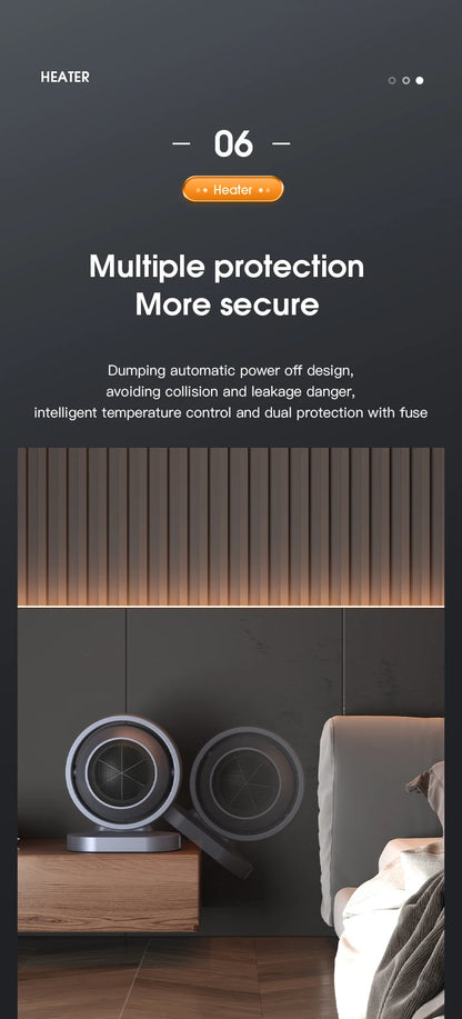 380W Portable Electric Heater,Small Desk Fast Heating Fans,Convenient Room Heater,Winter Heating Home Appliance