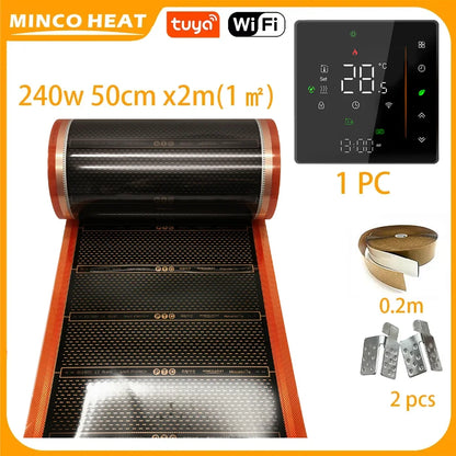 Infrared Graphene Underfloor Heating PTC Heating Film 1 ㎡ AC220V 240w/m2