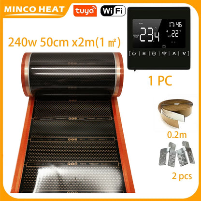 Infrared Graphene Underfloor Heating PTC Heating Film 1 ㎡ AC220V 240w/m2