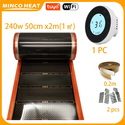 Infrared Graphene Underfloor Heating PTC Heating Film 1 ㎡ AC220V 240w/m2