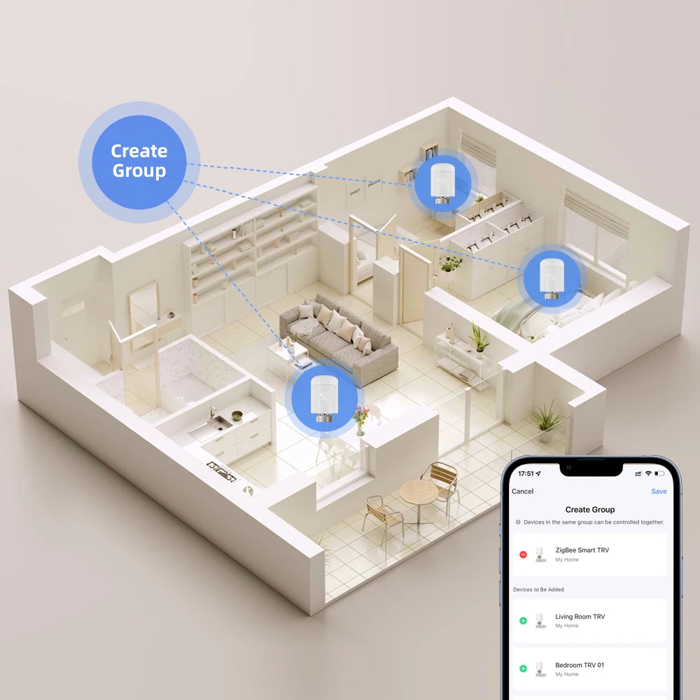 Smart thermostat for radiator that saves up to 30 % heating costs