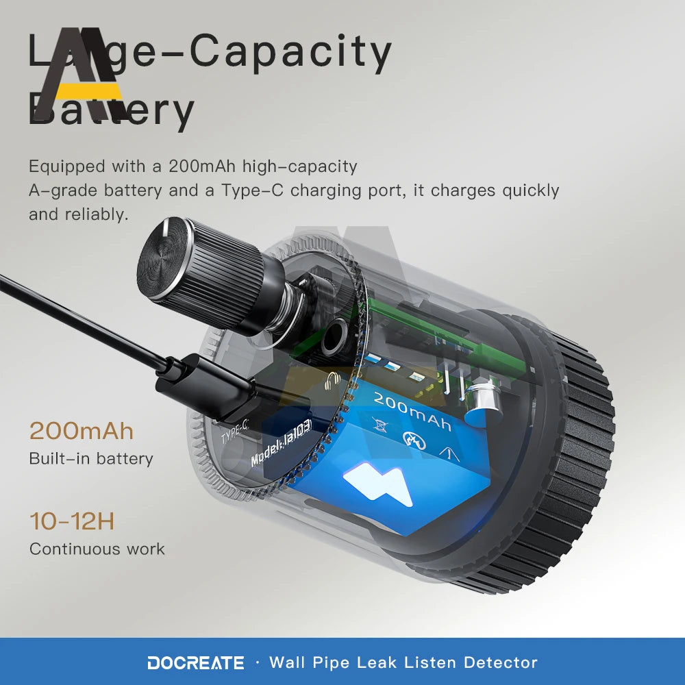 Water Leak Detector Multi-functional Sound Detector For Pipe Water Leak Suitable For Leak Detection Of Various Construction Pipe