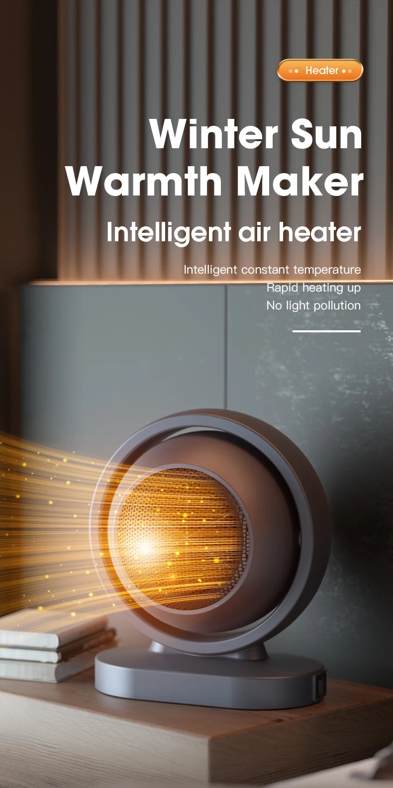 380W Portable Electric Heater,Small Desk Fast Heating Fans,Convenient Room Heater,Winter Heating Home Appliance