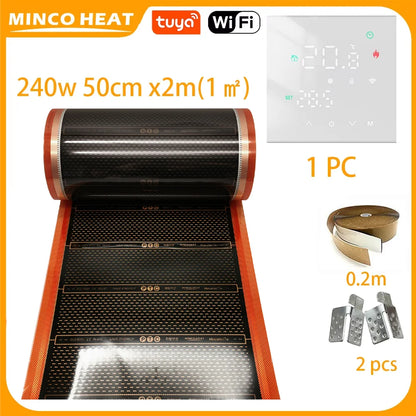 Infrared Graphene Underfloor Heating PTC Heating Film 1 ㎡ AC220V 240w/m2